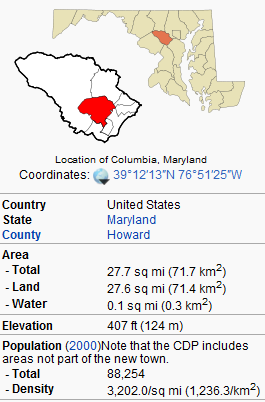 Map of Columbia